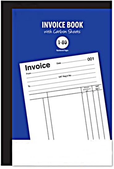 INVOICE DUPLICATE BOOK RULED FEINT 1-80 INVOICES