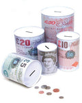 LARGE 220MM X 155MM STERLING MONEY TIN STERLING MONEY BOX LARGE MONEY SAVING TIN