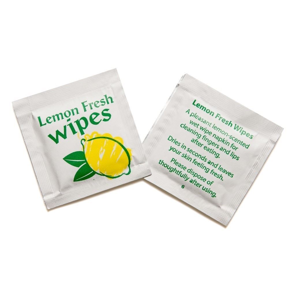 LEMON FRESH HANDY WET HAND WIPES - 1 SINGLE 11205-JB2