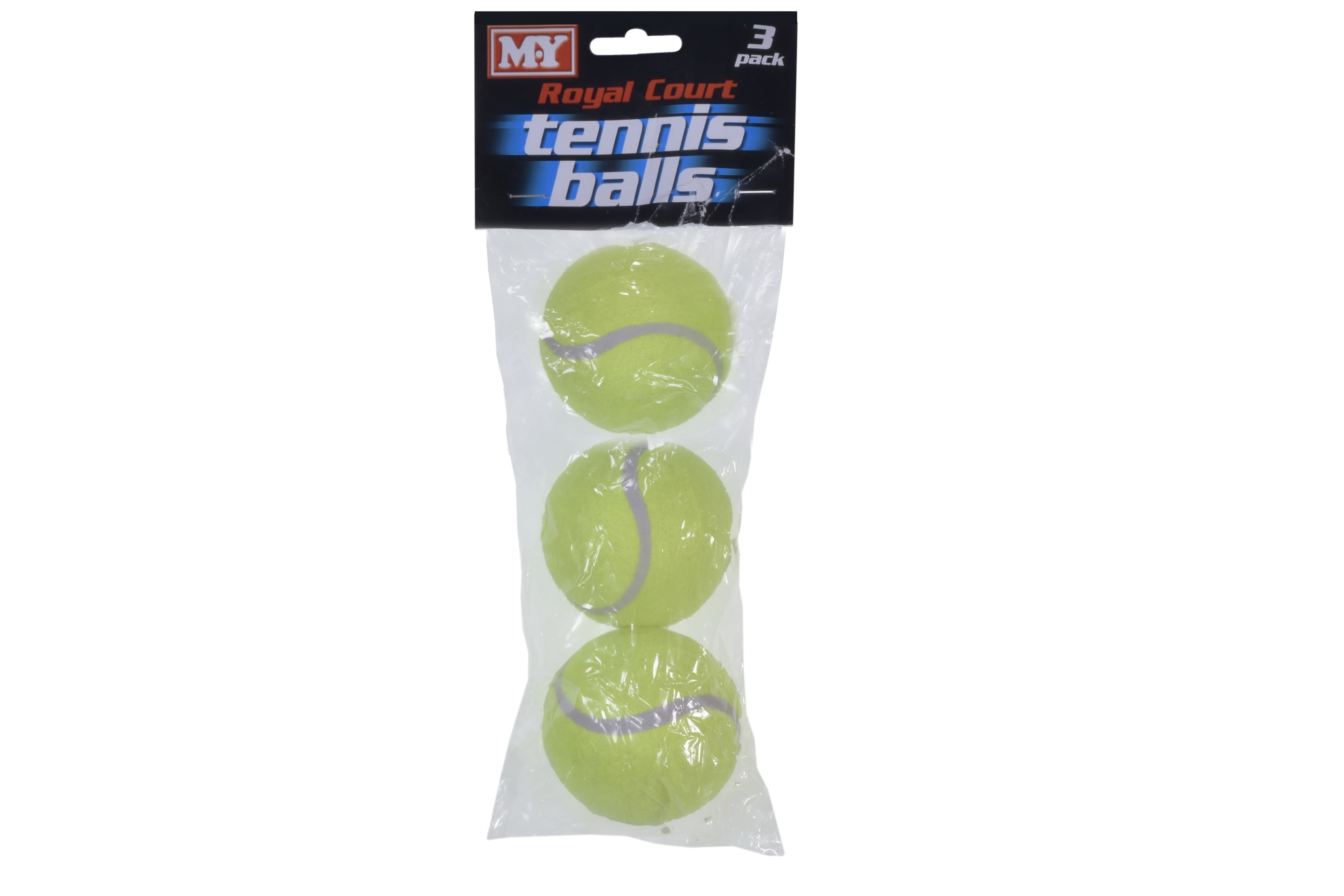 MY ROYAL COURT 3 PACK TENNIS BALLS IN POLYBAG