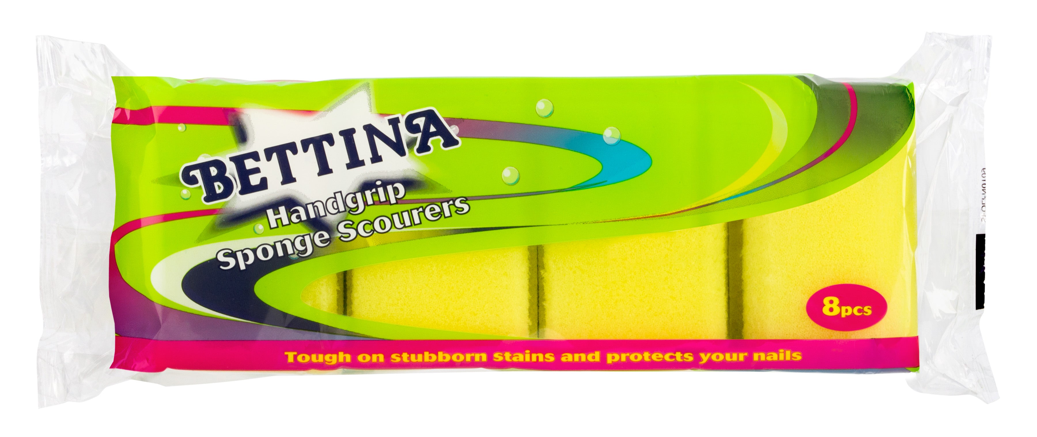 BETTINA HANDGRIP SPONGE SCOURERS 8/PK