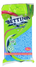 BETTINA HIGHLY ABSORBENT / CELLULOSE SPONGE WIPES 3/PK