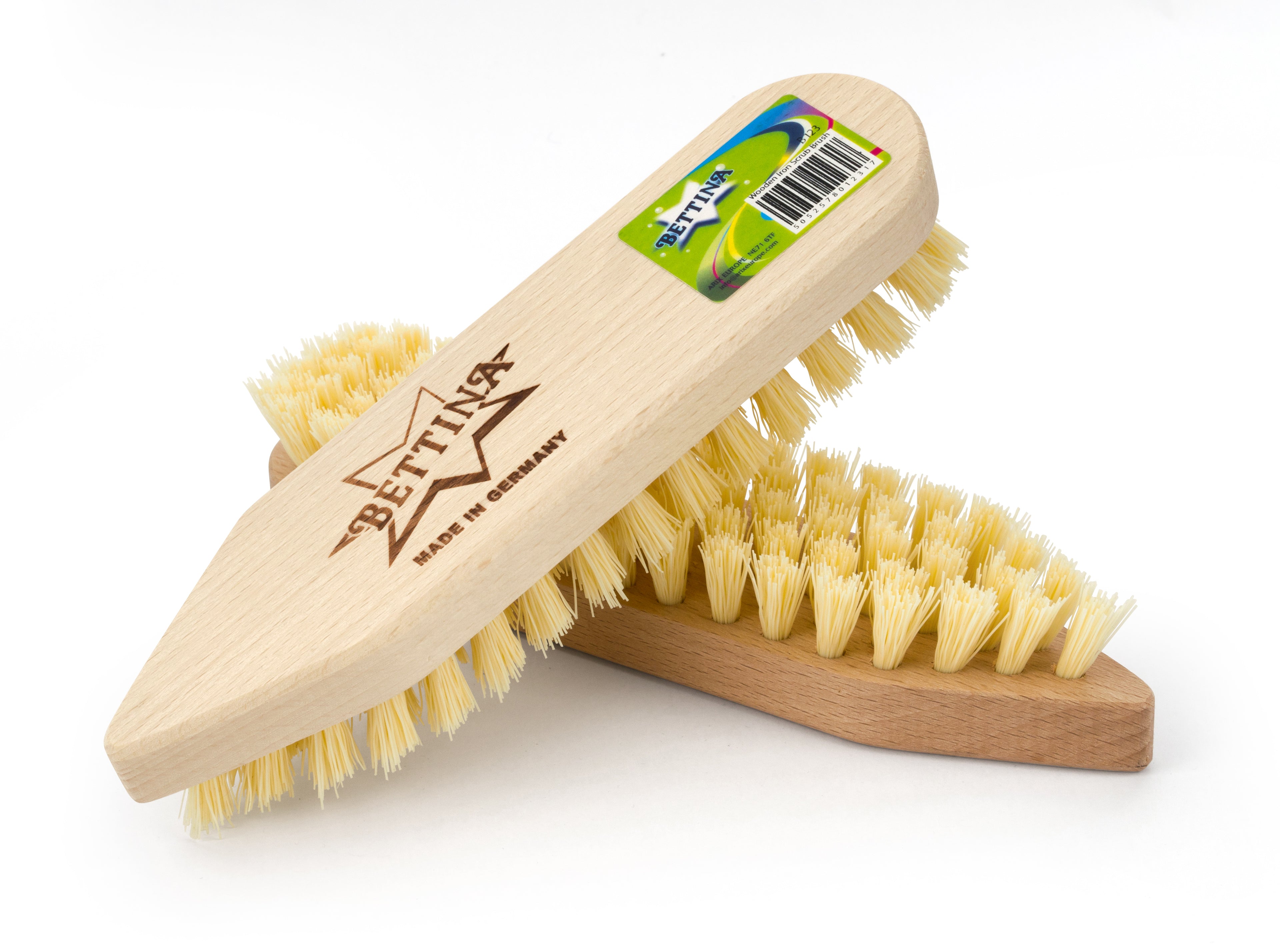 BETTINA WOODEN IRON SHAP SCRUBBING BRUSH