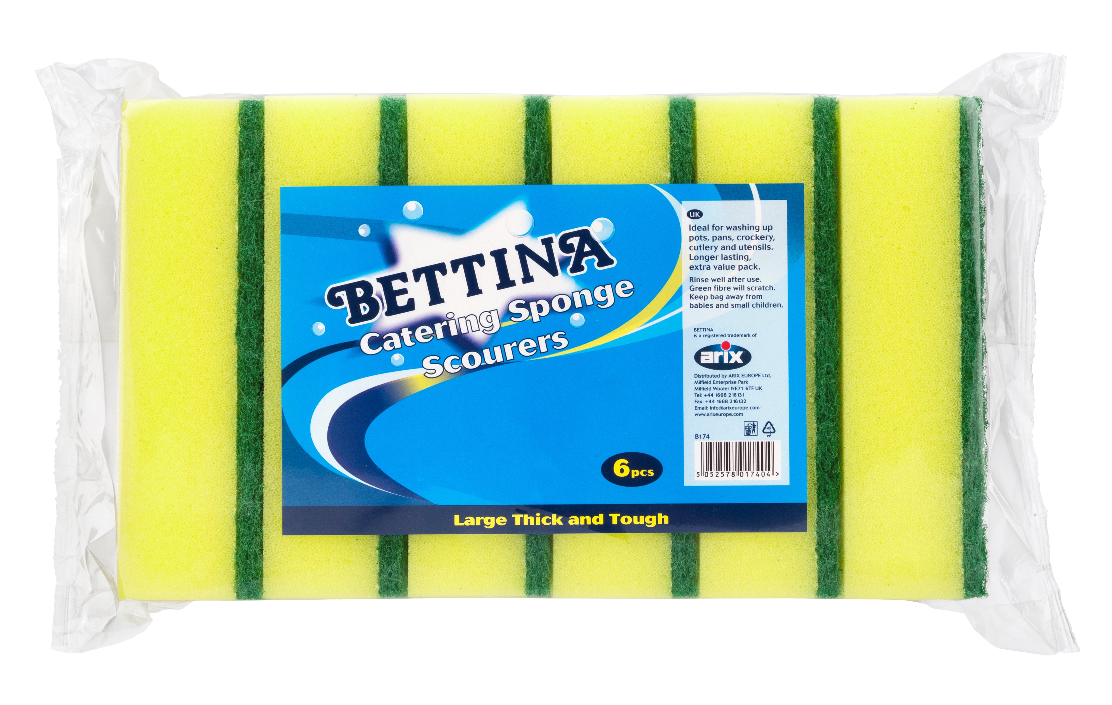 BETTINA CATERING SPONGE SCOURER 6/PK