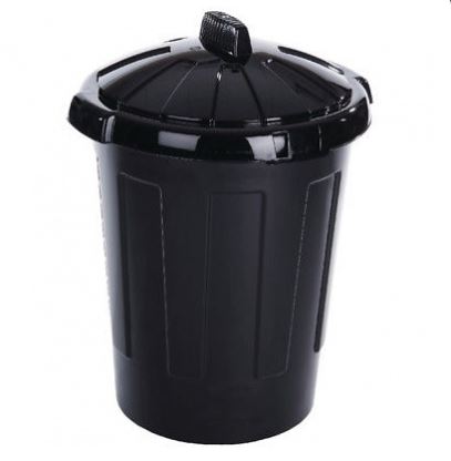 WHAM EDEN 80LTR STORE BIN & LID BLACK