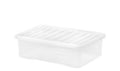 WHAM CRYSTAL CLEAR UNDER BED PLASTIC STORAGE BOX WITH LID 32L