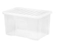 WHAM CRYSTAL 60LTR STORAGE BOX & LID - CLEAR
