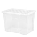WHAM CRYSTAL 80L STORAGE BOX & LID CLEAR