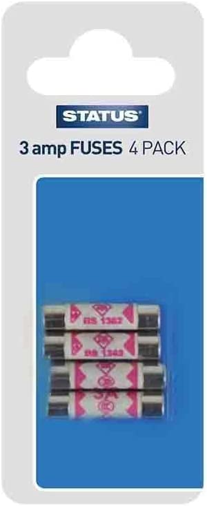 STATUS 3A FUSES 4/PK