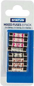 STATUS MIXED 3 A 5 A 13 A PLUG FUSES 8/PK