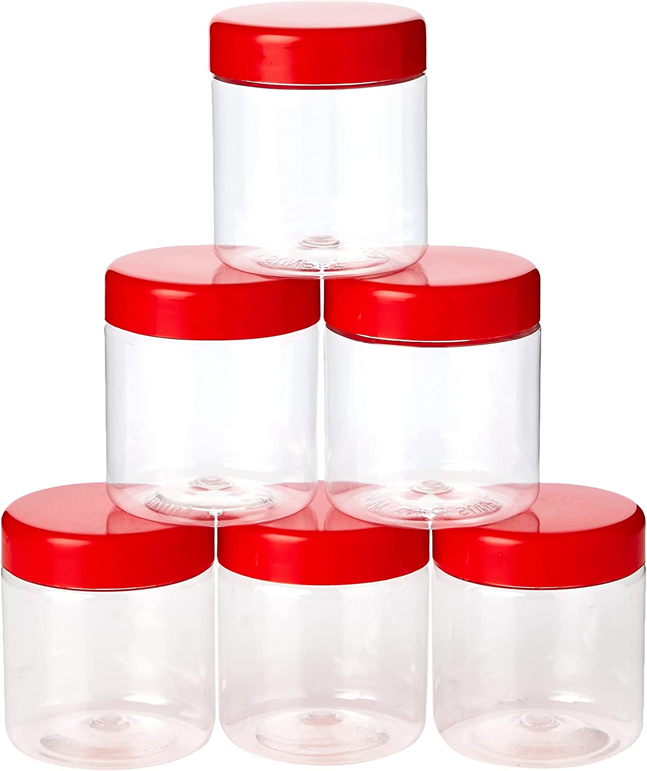 PLASTIC SUNPET FOOD STORAGE ROUND JAR 100ML 6/PK