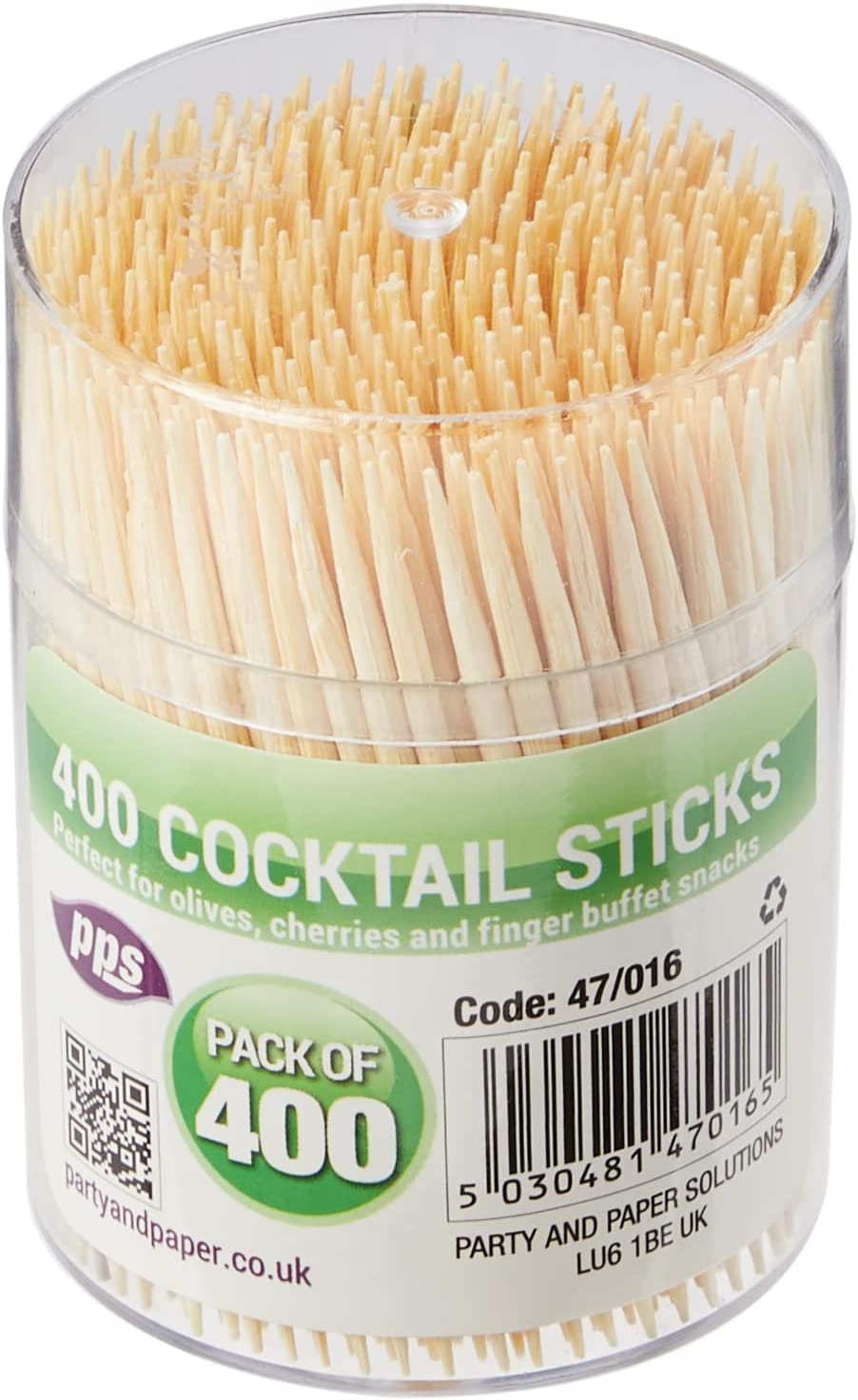 PPS PARTY COCKTAIL STICKS / TOOTHPICKS 400/PK