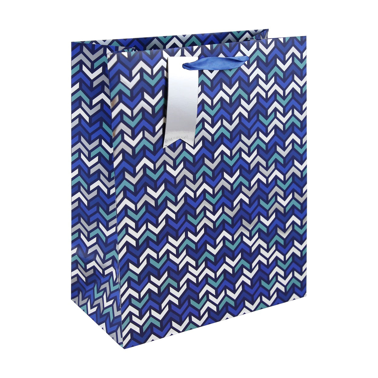 EUROWRAP MODERN CHEVRON LARGE GIFT BAG APX 27 X 33 X 14 CM