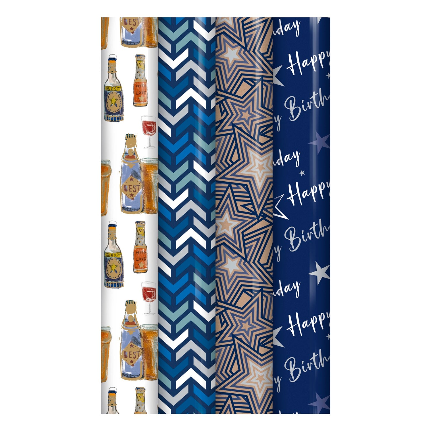 EUROWRAP MALE GIFT WRAP 3 MTR X 70CM