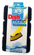 DISHMATIC EXTRA HEAVY DUTY BLACK REFILL SPONGES 3/PK