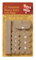 LOVE YOUR WOOD ASSORED HAVY DUTY FELT PADS 27/PK
