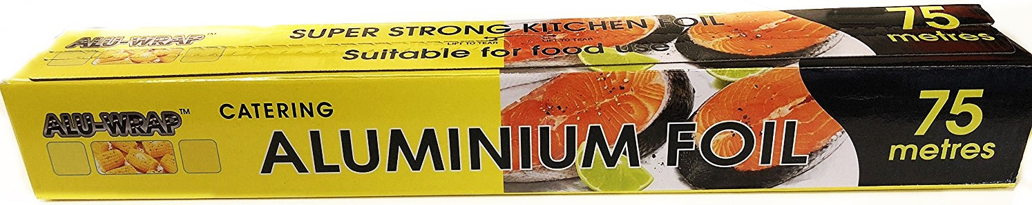 ALU WRAP LARGE EXTRA STRONG CATERING KITCHEN FOIL 300MM X 75M