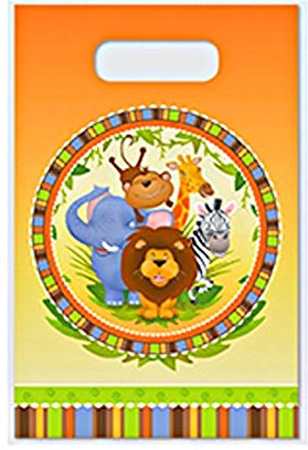 10 LOOT BAGS JUNGLE WILD ANIMAL