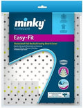 MINKY EASYFIT IRON BOARD COVER 122CM X 43CM ASS DESIGN & COLOUR