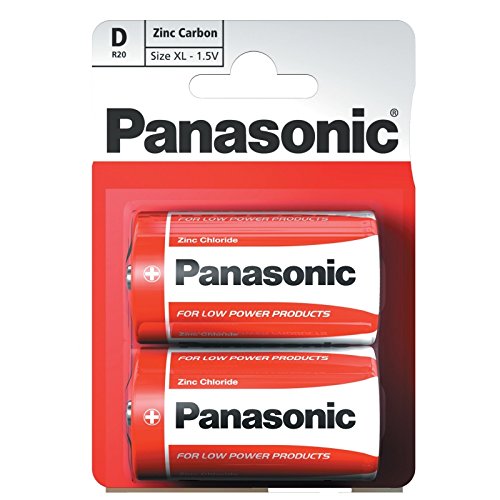 PANASONIC ZINC BATTERY D R20R - 2 PACK