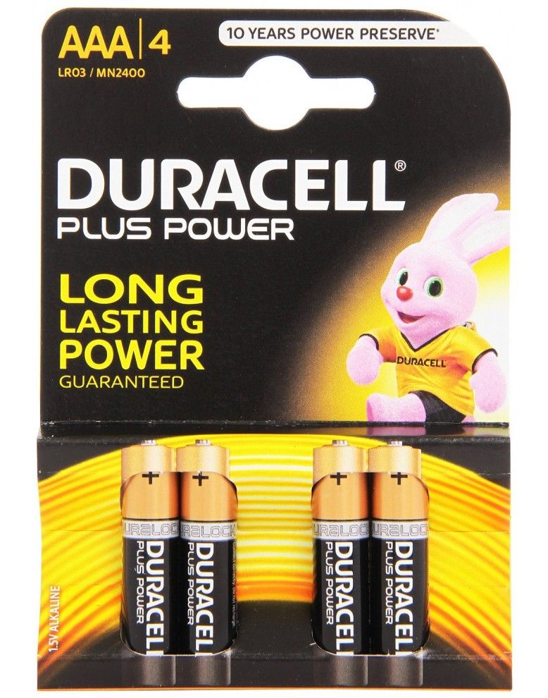 DURACELL SIMPLY AAA MN2400 LR03 AM4 BATTERY 4/PK