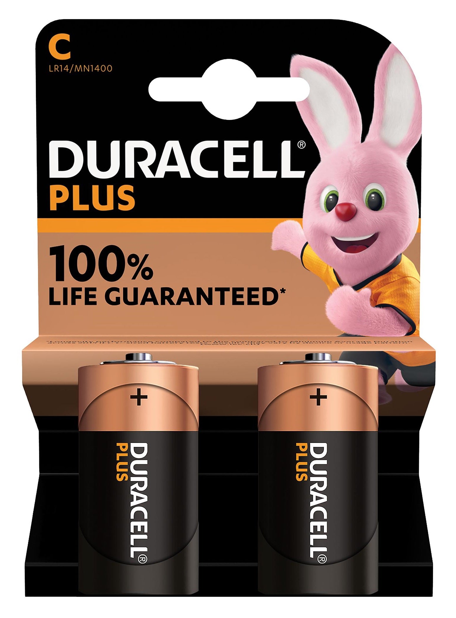 DURACELL PLUS MN1400 / C / LR14 / AM2 BATTERY 2/PK