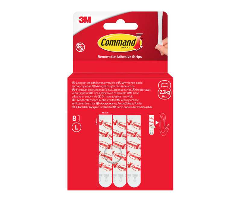 COMMAND LARGE MOUNTING REPLCAMENT STRIPS REFFIL 8/PK