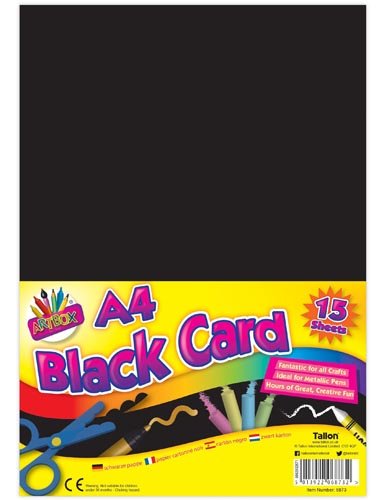 TALLON 15 SHEET A4 BLACK ACTIVITY CARD