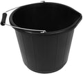 HEAVY DUTY PLASTIC BUILDERS BUCKET 13.5 LITRE / 3 GALLON - BLACK