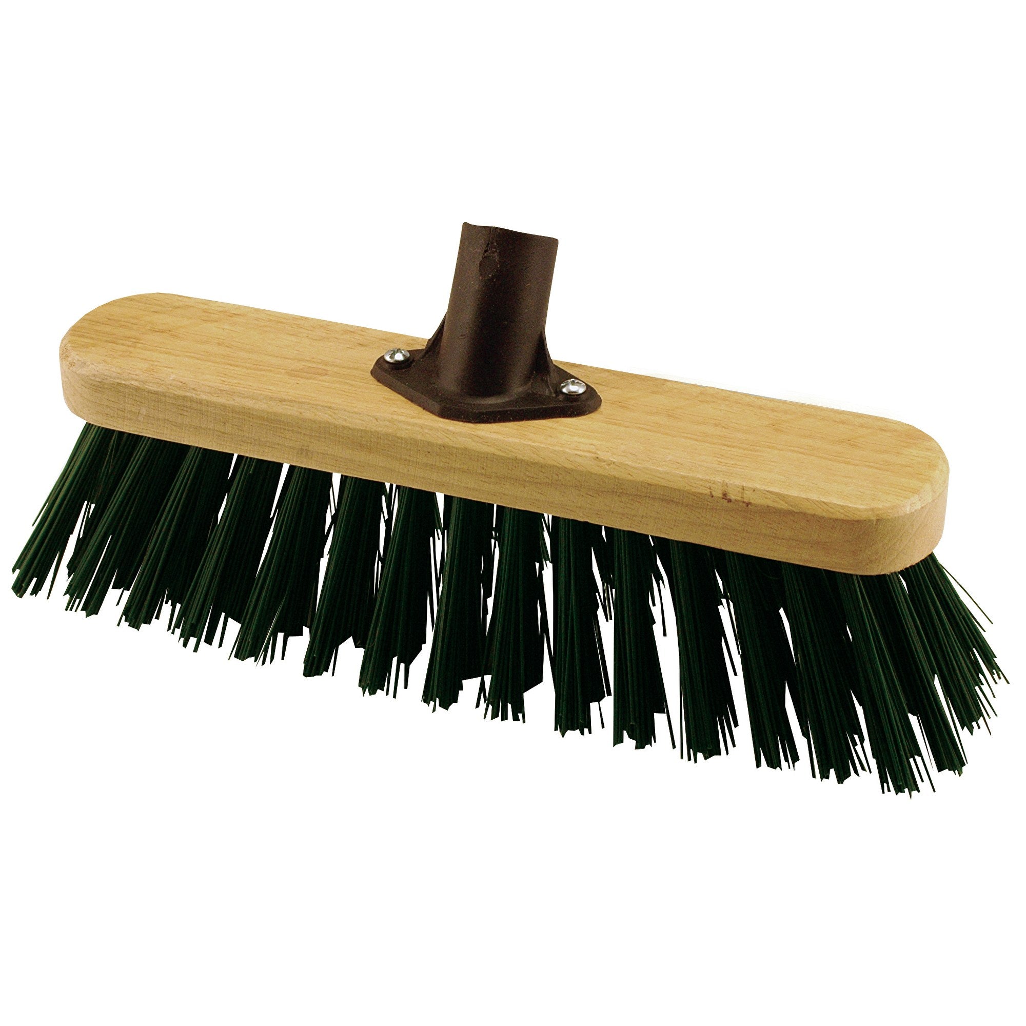 ELLIOTT FSC BROOM HEAD WITH STIFF FIBRES GREEN HEAD ONLY