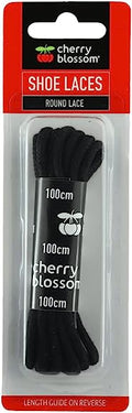 CHERRY BLOSSOM BLACK ROUND SHOE LACE 100CM