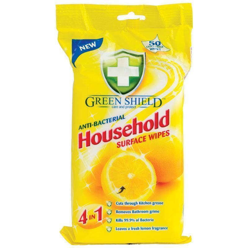GREENSHIELD ANTI BACTERIAL HOUSEHOLD WIPES 70/PK