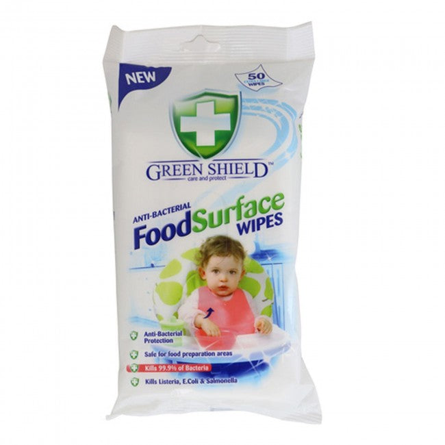 GREENSHIELD ANTI BACTERIAL FOOD SURFACE CLEANING WIPES 70/PK