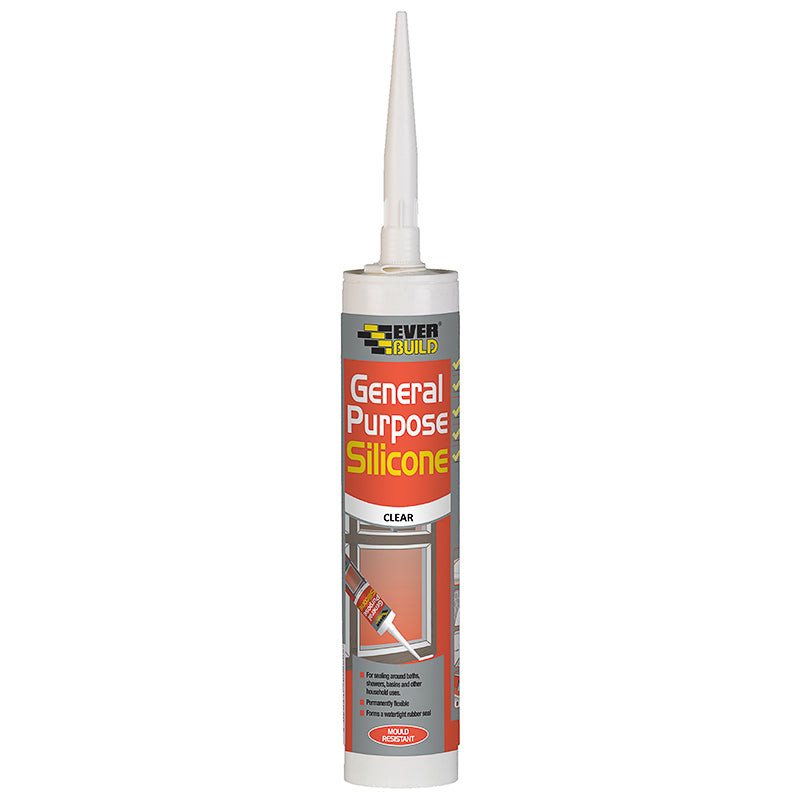 EVERBUILD GENERAL PURPOSE SILICONE CLEAR C3