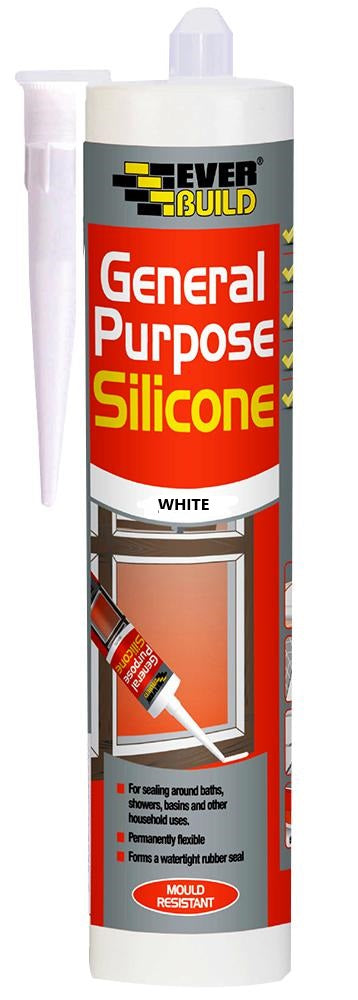 EVERBUILD GENERAL PURPOSE SILICONE WHITE C3