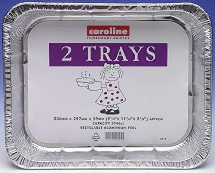 CAROLINE LARGE FOIL TRAY 262 X 322 X 50 MM 2/PK