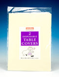 CAROLINE IVORY SQUARE PAPER TABLE COVERS 90CM X 90CM 2 PK