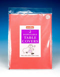CAROLINE RED SQUARE PAPER TABLE COVERS 90CM X 90CM 2 PK