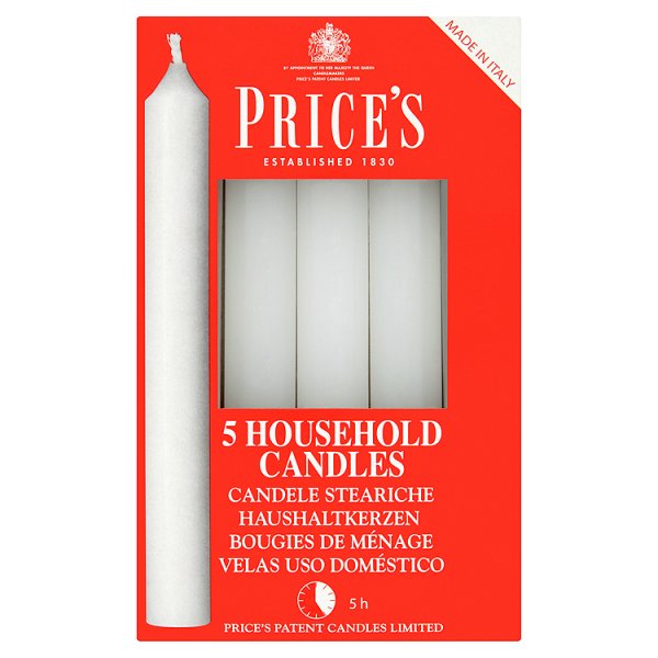 PRICES HOUSEHOLD CANDLE 5HRS 5/PK