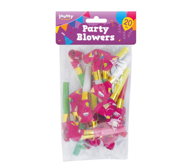 JAUNTY PARTYWARE PARTY BLOWERS 20/PK