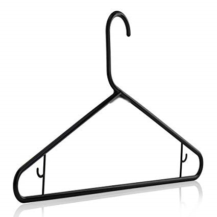 MIX N MATCH 5 PACK ASSORTED COLOUR PLASTIC HANGERS