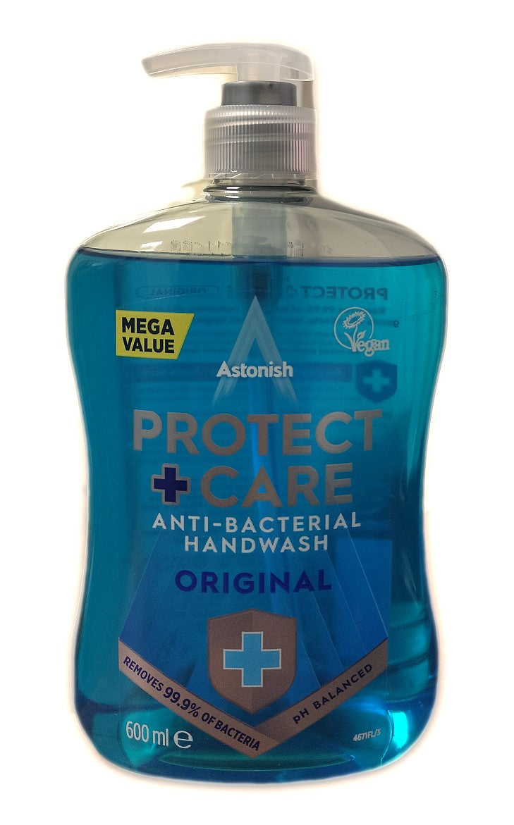 ASTONISH CLEAN & PROTECT ANTIBACTERIAL HANDWASH BLUE 600ML