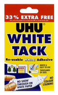 UHU RE-USABLE WHITE TACK / ADHESIVE 50G + 33% EXTRA FREE