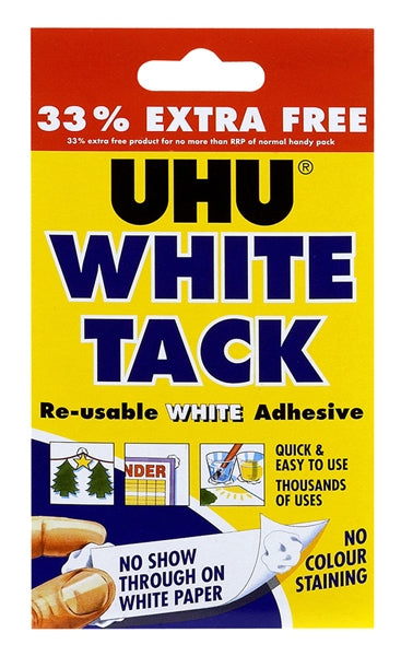UHU RE-USABLE WHITE TACK / ADHESIVE 50G + 33% EXTRA FREE