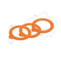 KILNER STANDARD RUBBER SEALS FOR CLIP TOP JARS ORANGE FOR 0.35 0.5 1 1.5 2 LITRE