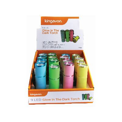 KINGAVON 9 LED GLOW IN THE DARK TORCH