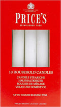 PRICES PATENT CANDLES HOUSEHOLD CANDLES WHITE 10/PK