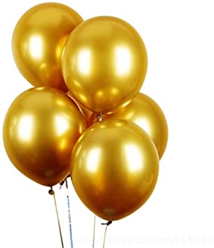 GSD METALLIC GOLD BALLOONS 12/PK