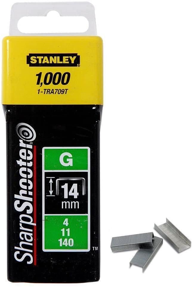 STANLEY 1-TRA709T 14MM HEAVY-DUTY STAPLE 1000 PIECES