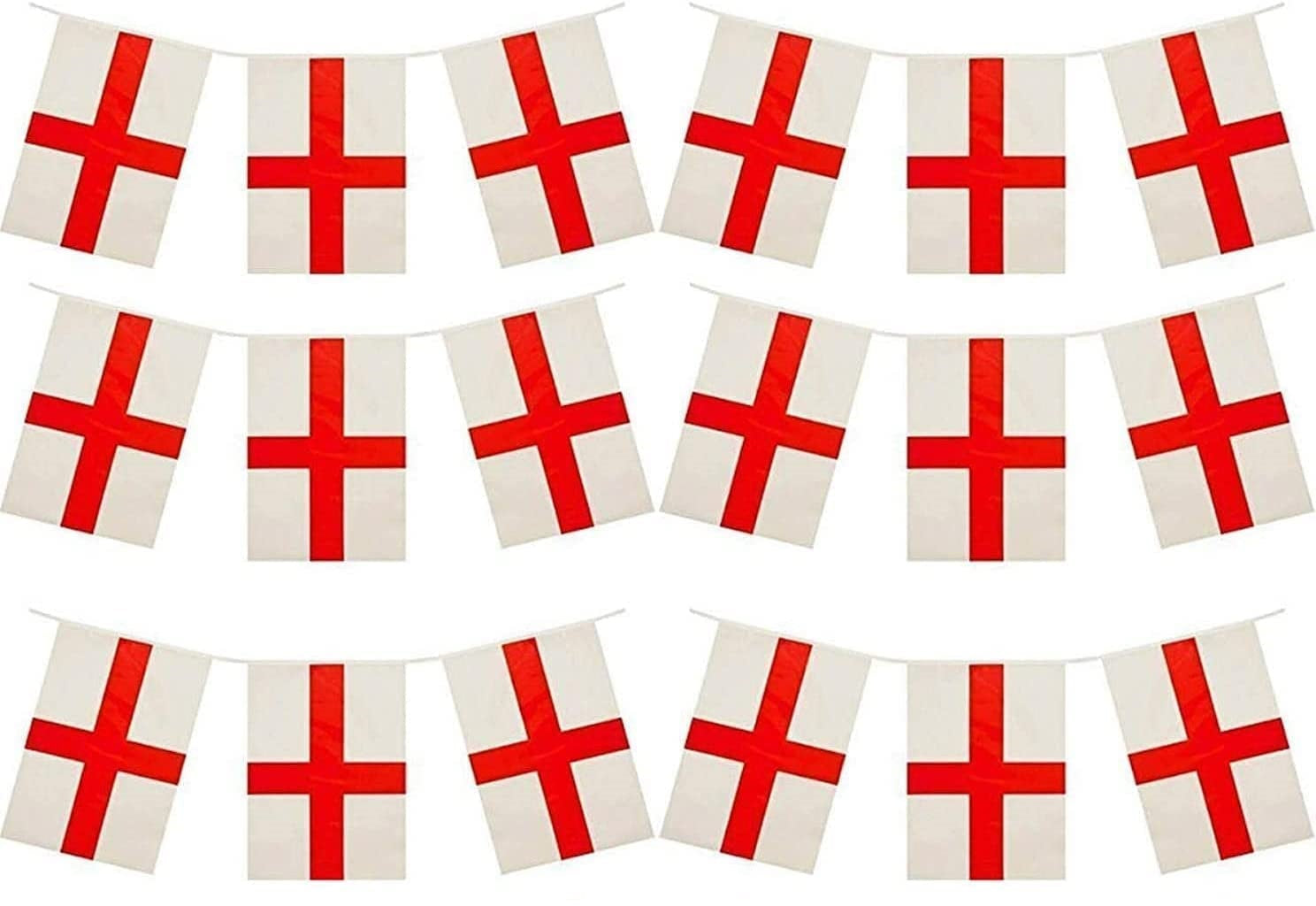 SHATCHI ENGLAND ST GEORGES BUNTING 20 FLAG 10M